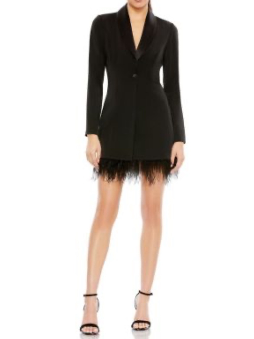 MAC DUGGAL Feather Hem dress
